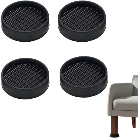 4Pcs Rubber Castor Cups 2in | Furniture Caster Cup,Non Slip Durable High Quality Rubber Feet for Bed Couch Stoppers,Furniture Coasters