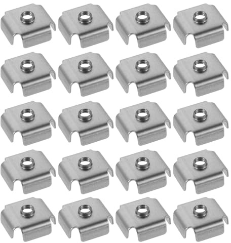 Zerodeko 200 Écrous à Insert Fileté M6 pour Tubes Carrés 25×25 Mm en Tôle, Inserts Métalliques Soudés pour Assemblage Industriel et Bricolage, Accessoires Robustes pour Fixation Sécurisée