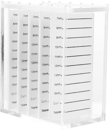 Veemoon Caja de Almacenamiento para Pestañas Postizas 5 Capas Acrílico Transparente Diseño Apilable, Contenedor Compacto para Organizar Pestañas, Estuche Portátil Adecuado para Viaje y