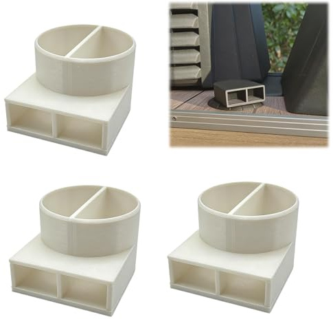 Kashyke 3 Stücks Luftausströmer für Truma Heizung, 3D Druck Luftausströmer Wohnmobil, Luftlenker Aufsatz Passend für Truma & Webasto Heizung, 90° Luftstrom Umlenker, 55mm, Wohnmobil Zubehör RV (Weiß)