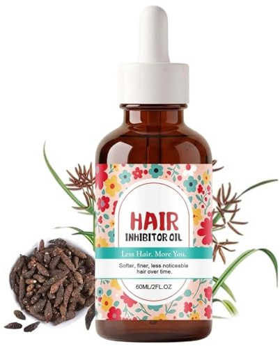 Elovelle Hair Removal Oil, Natural Cyperus Rotundus Oil for Hair Removal, Natural Soothing Body Oil for Smooth Skin, Helps Reduce Appearance of Hairs, Shrink Pores, Gentle for All Skin Types, 60ml