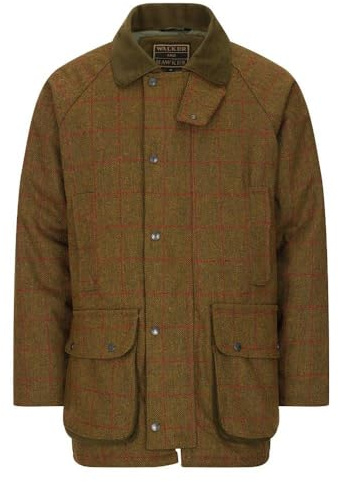 Walker & Hawkes - Barlaston - Veste Derby pour Homme - Tweed - pour la Chasse/Campagne - Rayures Rouges - M