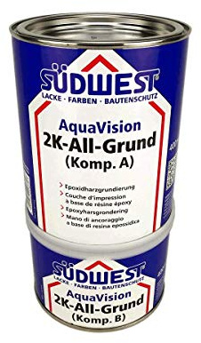 Südwest AquaVision 2K-All-Grund U 54 Stamm&Härter seidenglänzend 9110 Weiß 800 ml.