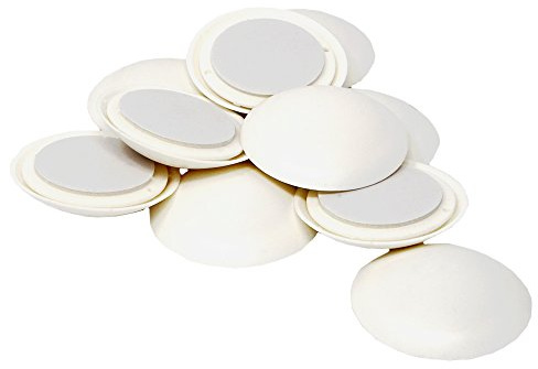 SBS® 10 Stück Türpuffer | Ø40mm oder 60mm | selbstklebend oder zum nageln/schrauben | weiss | Wandschutz | Türstopper | Wandpuffer | Türdämpfer (60mm)