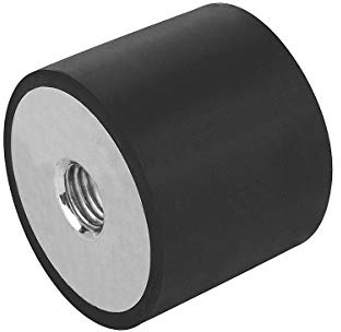 KIPP – kontrolldelar | standardelement K0569.02502055.20 K0569 gummibuffert, svart, 25 mm