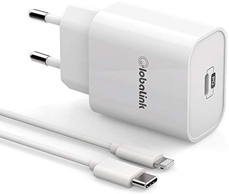 GlobaLink 20 W PD Schnellladegerät | USB C Ladegerät Power Delivery 3.0 Schnellladung, kompatibel mit iPhone 12 Mini 12 Pro Max 13 Mini 13 Pro Max SE 11 Pro iPad