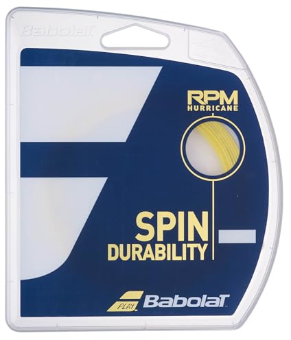 Babolat Unisex – Erwachsene RPM Hurricane Saitenset 12m-Gelb Tennissaite, 1.25