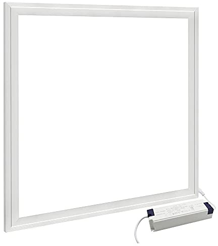 Manningham Lighting 48W LED Panel Light 600 x 600 for Home Office and Industrial Use Cool White Lights Extra Slim Square LED Ceiling Tiles
