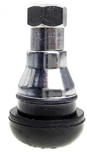 STIX TR412 Gummiventile Chrom Verchromt Reifenventil 100x Snap-In | Geeignet für Alu- und Stahlfelgen, für PKW und Motorrad, Ventillochdurchmesser 11,3 mm