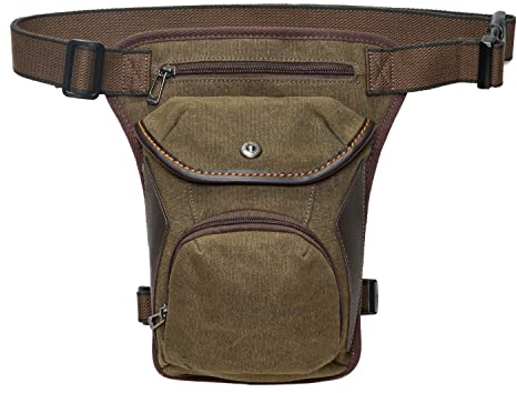KAUKKO Hüfttasche Herren Sidebag Hüfttasche Damen für Sport Outdoor, 17 * 6 * 30 cm (Khaki JNL-K8004-01)