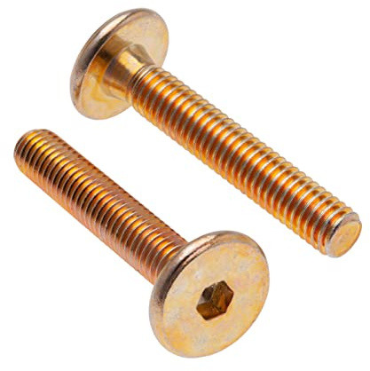 M6 x 50mm Sechskantschrauben für Möbel by Keple, 25 Stück – Stahl-Sechskantschrauben, Möbelschrauben, Schrauben für Bett- und Holzmöbel, Sechskant-Holzschrauben, Möbelschrauben, Möbelbeschläge.