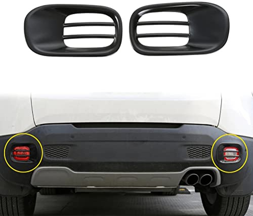 ZTPIC Nebelschlussleuchte Lampenabdeckung für Jeep Renegade 2016-2022 Auto Nebelschlussleuchten Dekoration Trim Zubehör,Black