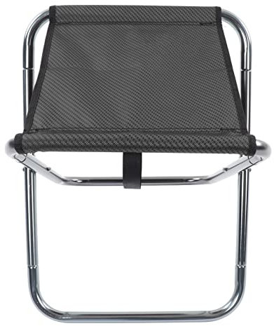 Atyhao Tragbarer Klapphocker, 150 Kg Leichter Campinghocker für Erwachsene Zum Angeln (Silber-Grau)