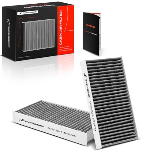 A-Premium 2-PC Cabin Air Filter w/Activated Carbon Compatible with Honda & Acura Model - Civic (01-05), CR-V (02-06), Element (03-11), CSX (06), EL (97-00 02-05), RSX (02-06)