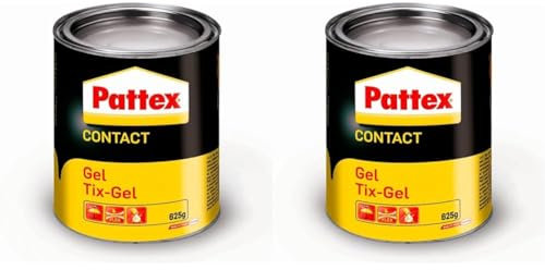 Pattex Colle contact type néoprène- Formule Gel tous matériaux- boite 625 gr (Lot de 2)