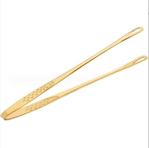 kitchen tweezers Grill Tongs,Stainless Steel Cooking Tweezer Tongs,Kitchen Tongs For Cooking (9.5 inch Golden)