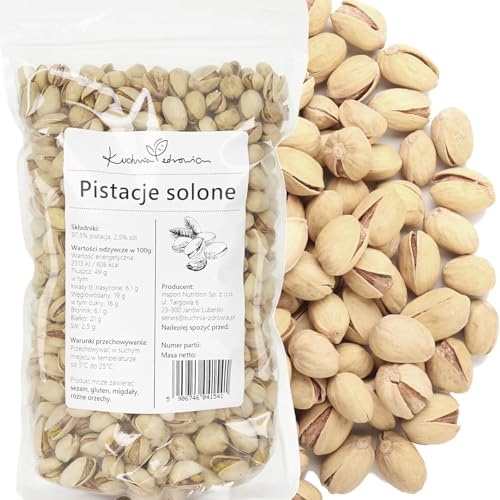 Pistazien gesalzen 500g | Knackiger Snack mit vollem Aroma | Perfekt für Knabbern, Partys, Salate und Rezepte | Natürlich aromatisch & lecker | Kuchnia Zdrowia