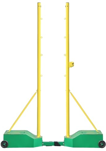 LXHJB Volleyballnetz, Badminton-Netz, Outdoor, tragbares Eisenmaterial, befüllbare Basis, 1,55 m, Badminton-Ausrüstung mit Rädern