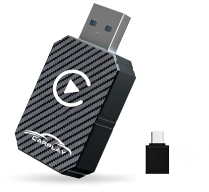 Wireless CarPlay Adapter 2025 Upgraded, Wireless CarPlay Dongle, Konvertiert kabelgebundenes in drahtloses, Plug and Play Car Play Wireless Adapter, Compatible with Cars from 2016 & iPhone iOS 12+