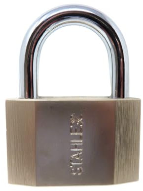 Candado de 70 mm de acabado satinado - Candado robusto y elegante. Ideal para bolsos, armarios, puertas y más. | Seguridad fiable | Fácil instalación