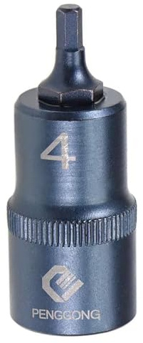 Juttzzei Hex Bit Socket, 1/2 Drive x H4 (4mm) Hex Bit Bit Socket | 4mm Allen Key Square Socket, Premium S2 Steel H4 Hex Bit with 2 Length for Torque Wrench, Ratchet Wrench