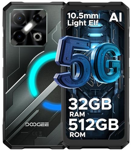 DOOGEE Blade GT Pro 5G Rugged Smartphone, Dynamic Light Effects, 32(12+20) GB+512GB, 6nm D7025, 120Hz &6.72 FHD+, 100MP AI Camera, Ultra-thin Android Mobile Phones, 5G Dual SIM/Face& Finger ID/NFC