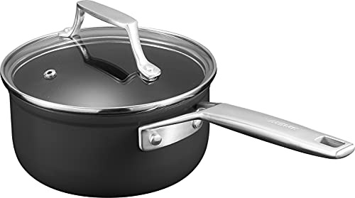 MSMK 2 Quart 18 cm Saucepan with Lid | Non-stick, Induction Compatible, Scratch-resistant, Small Cooking Pot, PFOA free