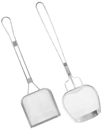 Amosfun 2piezas Espumador De Freidora Colador De Aceite De Cocina Espumadera De Aceite De Malla Para Freír