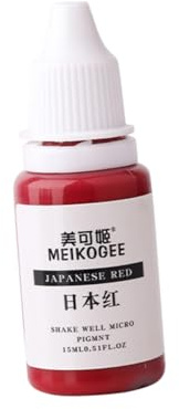 VALICLUD Pigment Tinte Lippenkontur Augenbrauen Eyeliner Pflanzenpigment Hautfarbe Mischbar 1Stk Japanisches Rot für Make Up Tattoo Selbstgemacht