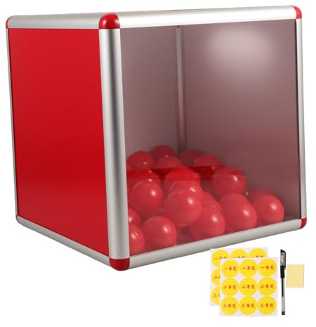 IMIKEYA 1 Set Lotteriebox Tickethalter Mit Mtg Für Durchsichtigen Schlüssel Hochzeit Große Transparente Blindtickets Trinkgeld Party Tombola Balletui Behälterform Sicherer Würfel