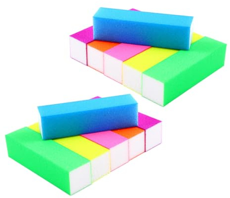 12 Piezas Bloques Pulidores de Uñas de Esponja para Manicura | Salón y Viaje, Ligeros, Pulido y Desbaste Suaves, Pensado para Mujeres
