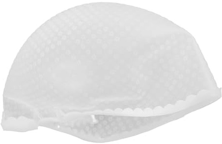 MOTHNUR Cuffia in Silicone Bianca per Evidenziazione Chioma con Fori Preforati a Forma di Stella, Riutilizzabile e Versatile per Trattamenti Olio e Colorazione