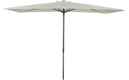 Parasol semi-rectangulaire de 2,5 m, demi parasol réglable pour balcon, auvent marron, parfait pour les terrasses et les cours