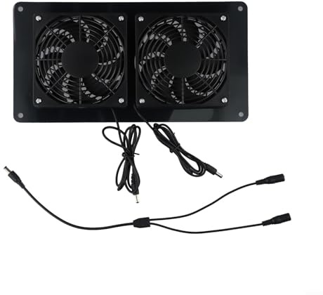 12V Solar Panel Powered Exhaust Fan Air Extraction Ventilation System With 115CFM Airflow 3000RPM Speed ​​Control For Dog House Outdoor Pet Shelter Office Cooling