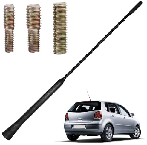 Antenne Voiture, 40 Cm Antenne Radio Voiture Amplifiée de Toit AM FM Dab, Amplificateur Autoradio de Toit Remplacement pour Plupart des Accessoires Extérieurs de Voiture avec Filetage M4 M5 M6
