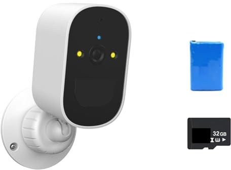 OTENC Telecamere per la Sicurezza Domestica, Telecamera Batteria Esterna Solare Integrata Telecamera IP Wireless PIR Rilevazione Umana Telecamera di Sicurezza for videosorveglianza 1080P(Cam x 32G)