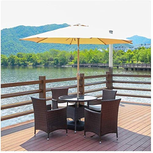 LSLYTQ Outdoor Garden Parasols 2.7M Patio Beach Umbrella With Crank Handle And Adjustable Tilt Mechanism For Outdoor Balcony Without Base good