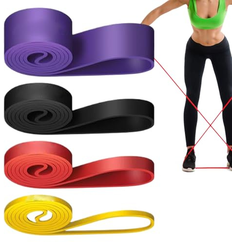 Bandes de Résistance | Set de Bandes Élastiques de Fitness pour Entraînement Musculaire | Équipement Portable pour Yoga Pilates Gym | pour Voyage Domicile Bureau Extérieur