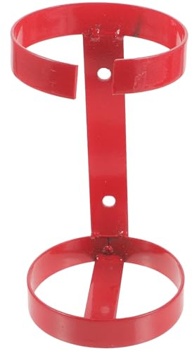 SAFIGLE Supporto per Estintore da Parete in Ferro Rosso, Gancio per Montaggio Estintori 1 Kg, Staffa Stabile per Navi, Camion, Casa, Ufficio e Auto, Kit di Fissaggio Pratico e Robusto