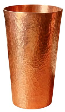 FITHUGOO 18 Ounce 100% Pure Copper Cups for Drinking, Each Copper Cup is Handcrafted with Premium Velvet Pouch