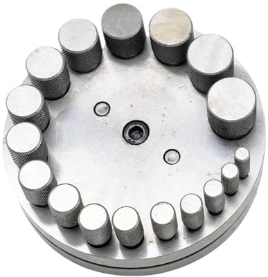 Cortador De Discos | Herramienta Perforadora De Acero Al Carbono De Alta Resistencia | Juego De Punzones Y Troqueles Para Joyería De 17 Piezas | Para Metal Latón Plata Papel Piedra Calcomanías Moneda