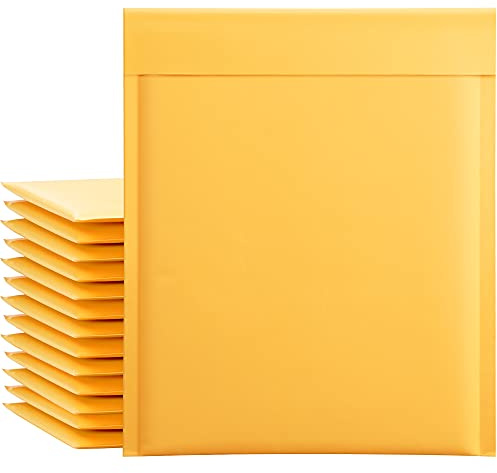 UCGOU Luftpolstertaschen aus Kraftpapier, 21,6 x 30,5 cm, Gelb, 25 Stück