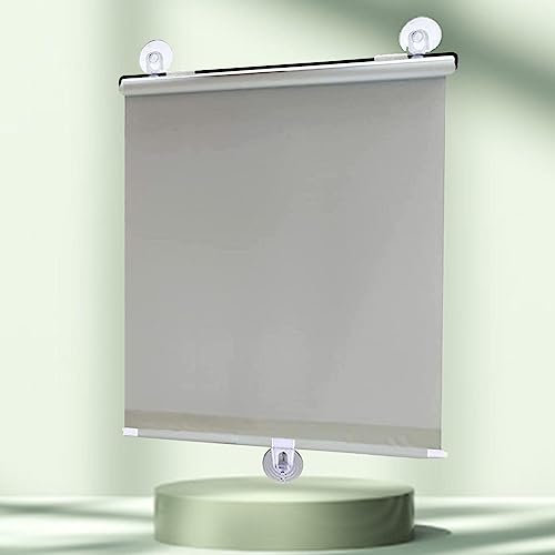 TZYYAO Rullo Blackout Cieco,Tende da Sole per finestre con Ventosa Regolabili,Tenda A Rullo Oscurante telescopica,50/55/60/65/70cm,Tende per la Privacy,Protezione UV,Grey-35×125cm(13.8 * 49.2in)
