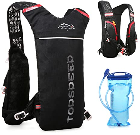 Lixada Hydration Backpack 5L Running Hydration Pack with 2L Hydration Bladder for Running Hiking Mountaineering Marathoner Walking