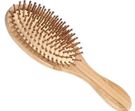 Hair Brush. Large. Bamboo. PACK of 2. De-tangling hair Massaging scalp for strong healthy hair. Anti-Static Hairbrush. All hair types. Organic Wooden Bristle. Cushioned base for extra comfort.