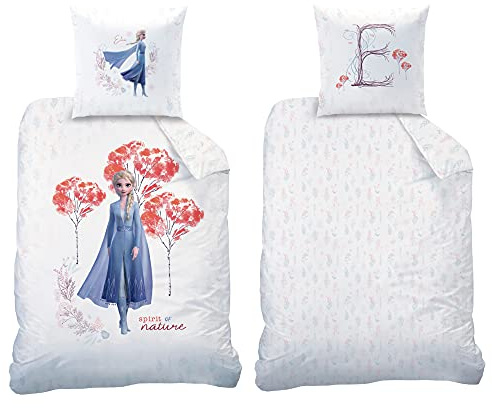Frozen 2 Kinder-Bettwäsche Die Eiskönigin Nature 135 x 200 cm + 80 x 80 cm 100% Baumwolle Linon-Renforce-Qualität Kristoff Anna ELSA Olaf Arendelle Disney mit Reißverschluss Deutsche Größe