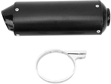 Auspuff Schalldämpfer Metall 32mm/1.3in Auspuff Schalldämpfer Schalldämpfer Schwarz für ATV Pit Bike | Metall Ersatzteil, Motorrad Zubehör Für Pitbike, Geeignet Für 125cc 150cc 160cc Modelle, Geräuschreduzierung