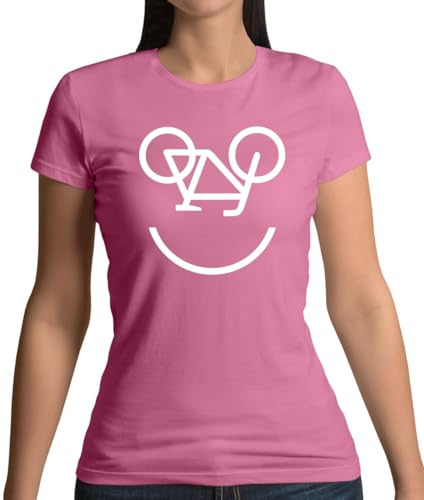 Dressdown Bicycle Happy Face - Womens Crewneck T-Shirt
