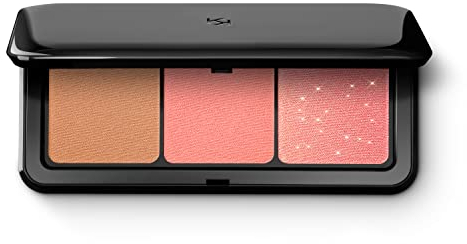 KIKO Milano Multi Finish Trio Blush & Bronzer Palette 01 | Palette Viso Con 1 Bronzer E 2 Fard Dai Finish Mat E Metal