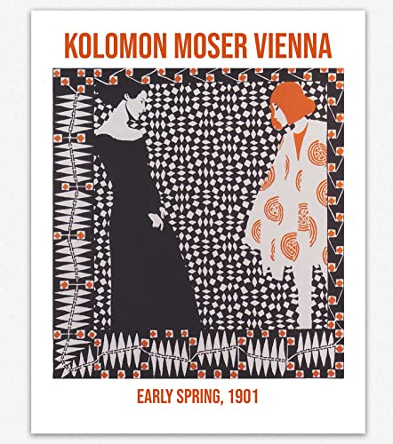 WallBUddy Kolomon Moser Wien Jugendstil Wandposter - Aesthetic Room Decor Geschenke Für Frauen Poster Hausdekoration - Modisch Wand Deko zum Büro, Bar Café -Wanddekoration Wohnzimmer (61cm x 91.4cm)